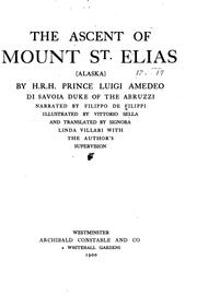Cover of: The ascent of Mount S' Elias...Alaska by Filippo De Filippi