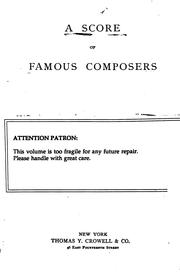 Cover of: A score of famous composers