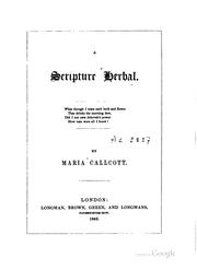 A scripture herbal by Maria Callcott