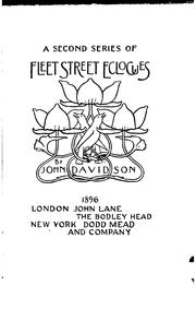 Cover of: A second series of Fleet street eclogues