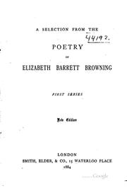 Cover of: A selection from the poetry of ...