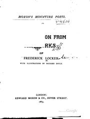 Cover of: selection from the works of Frederick Locker