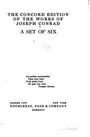 Cover of: A set of six by Joseph Conrad
