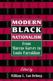 Cover of: Modern Black nationalism by edited by William L. Van Deburg.