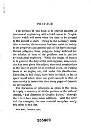 Cover of: A short course in graphic statics for students of mechanical engineering by Cathcart, William Ledyard