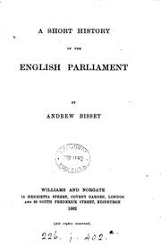 Cover of: short history of the English Parliament.