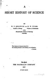 Cover of: A short history of science by W. T. Sedgwick