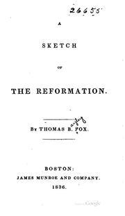 Cover of: sketch of the reformation ...