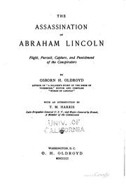 Cover of: The assassination of Abraham Lincoln by Osborn H. Oldroyd