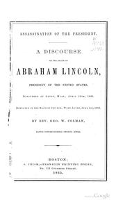 Cover of: Assassination of the President.