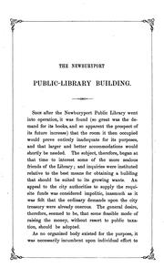 Cover of: A statement of the proceedings resulting in the purchase of the Newburyport public library building.