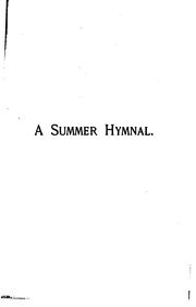 Cover of: A summer hymnal: a romance of Tennessee