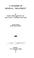 Cover of: A synopsis of medical treatment