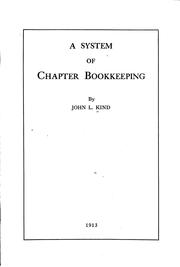 A system of chapter bookkeeping by John Louis Kind