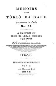 Cover of: A system of iron railroad bridges for Japan