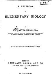 Cover of: A textbook of elementary biology