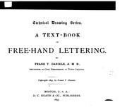 Cover of: A text-book of free-hand lettering by Frank Thomas Daniels