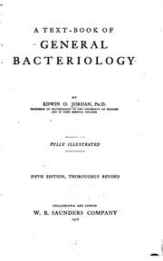 Cover of: A text-book of general bacteriology by Edwin Oakes Jordan