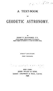 Cover of: text-book of geodetic astronomy.