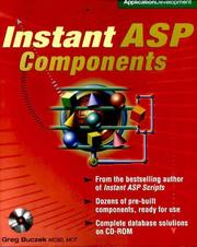 Cover of: Instant ASP Components (Book/CD-ROM package)