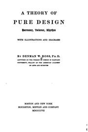 Cover of: theory of pure design | Ross, Denman Waldo