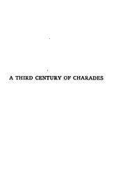 Cover of: third century of charades