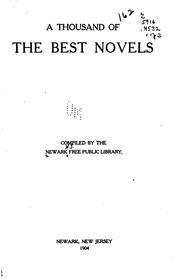 Cover of: A thousand of the best novels. by N. J. Free public library Newark