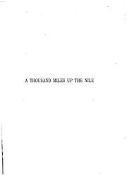 Cover of: thousand miles up the Nile