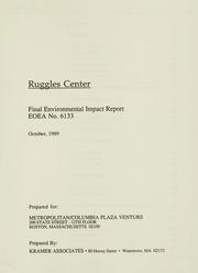 Ruggles center, final environmental impact report, eoea no. 6133 by Boston Redevelopment Authority