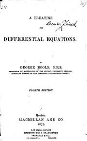 Cover of: A treatise on differential equations