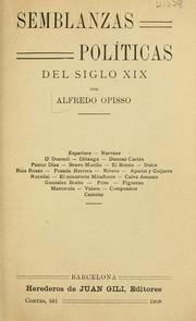 Cover of: Semblanzas politicas del siglo XIX