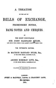 A Treatise Of The Law Of Bills Of Exchange Promissory