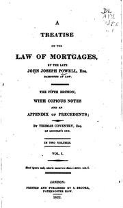 Cover of: A treatise on the law of mortgages by Powell, John Joseph