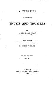 Cover of: A treatise on the law of trusts and trustees by Jairus Ware Perry
