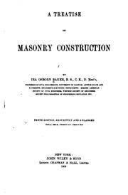 Cover of: treatise on masonry construction | Ira Osborn Baker