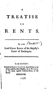 Cover of: A treatise on rents.
