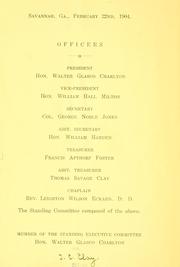 Cover of: Society of the Cincinnati in the state of Georgia. by Society of the Cincinnati, Georgia