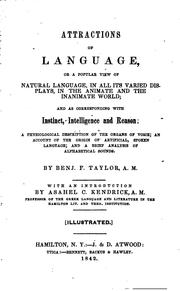 Cover of: Attractions of language, or A popular view of natural language