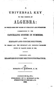 Cover of: A universal key to the science of algebra