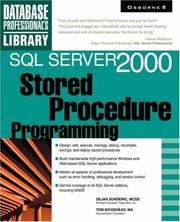 Cover of: SQL Server 2000 by Dejan Sunderic, Dejan Sunderic