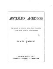 Australian aborigines by Dawson, James