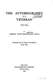 Cover of: The autobiography of a veteran, 1807-1883