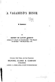 Cover of: A vagabond's honor by Ernest de Lancey Pierson