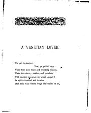 Cover of: Venetian lover.