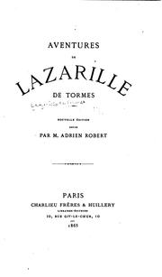 Cover of: Aventures de Lazarillo de Tormes.