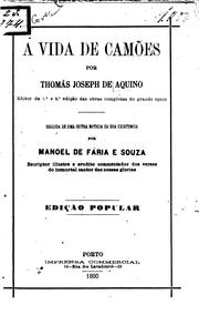 Cover of: A vida de Camões by Thomas José de Aquino