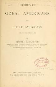 Cover of: Stories of Great Americans for Little Americans. by Edward Eggleston