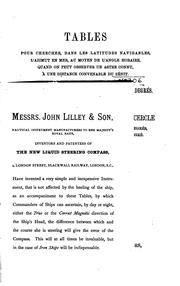 Cover of: Azimuth and hour angle for latitude and declination: or, Tables for finding azimuth at sea by means of the hour angle, in all navigable latitudes, at every two degrees of declination between the limits of the zodiac, whenever sun, moon, planet, or known star be observed at a convenient distance from the zenith. Together with a great circle sailing table to tenths, with arguments to every 20.