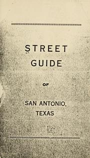 Cover of: Street guide of San Antonio, Texas. by 