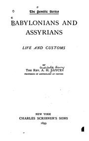 Cover of: Babylonians and Assyrians by Archibald Henry Sayce